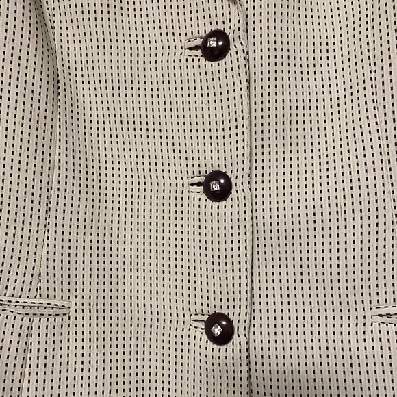 Vintage women’s jacket blazer Night Studio beige tan fitted plus size 18 NWT - Picture 3 of 4